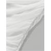 imageVerdusa Womens Mesh Ruched Pencil Skirt High Waisted Bodycon Mini SkirtsWhite