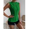 imageVerdusa Womens Sleeveless Mock Neck Textured Tank TopDark Green