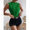 imageVerdusa Womens Sleeveless Mock Neck Textured Tank TopDark Green