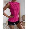 imageVerdusa Womens Sleeveless Mock Neck Textured Tank TopHot Pink