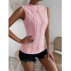 imageVerdusa Womens Sleeveless Mock Neck Textured Tank TopLight Pink