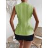 imageVerdusa Womens Sleeveless Mock Neck Textured Tank TopMint Green
