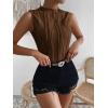 imageVerdusa Womens Sleeveless Mock Neck Textured Tank TopMocha Brown