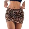 imageVerdusa Womens Mesh Ruched Pencil Skirt High Waisted Bodycon Mini SkirtsBrown Leopard