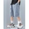 imageVerdusa Boys Elastic Waist Wide Leg Casual Loose Denim Shorts with PocketsLight Blue