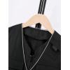 imageVerdusa Boys Pocket Front Buckle Sleeveless Cargo Vest JacketBlack