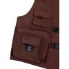imageVerdusa Boys Pocket Front Buckle Sleeveless Cargo Vest JacketCoffee Brown