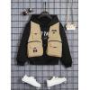 imageVerdusa Boys Pocket Front Buckle Sleeveless Cargo Vest JacketKhaki