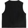 imageVerdusa Boys Pocket Front Buckle Sleeveless Cargo Vest JacketSolid Black