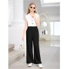 imageVerdusa Girls 2 Piece Outfits Clothing Sets Button Front Crop Vest Blazer and Wide Leg PantsWhite
