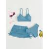 imageVerdusa Girls 3 Piece Bikini Swimwear Cute Swimsuits Bathing Suit High Waisted with Cover Up Beach SkirtDusty Blue