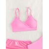 imageVerdusa Girls 3 Piece Bikini Swimwear Cute Swimsuits Bathing Suit High Waisted with Cover Up Beach SkirtPink