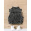 imageVerdusa Girls Denim Vest Button Down Fashion Sleeveless Jean Jacket Cute Crop TopsBlack