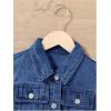 imageVerdusa Girls Denim Vest Button Down Fashion Sleeveless Jean Jacket Cute Crop TopsDark Blue