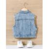 imageVerdusa Girls Denim Vest Button Down Fashion Sleeveless Jean Jacket Cute Crop TopsLight Wash