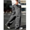 imageVerdusa Mens High Waist Loose Jeans Baggy Straight Leg Denim Pants TrousersBlack Grey