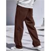 imageVerdusa Mens High Waist Loose Jeans Baggy Straight Leg Denim Pants TrousersChocolate Brown