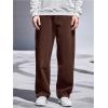 imageVerdusa Mens High Waist Loose Jeans Baggy Straight Leg Denim Pants TrousersChocolate Brown