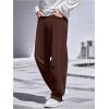 imageVerdusa Mens High Waist Loose Jeans Baggy Straight Leg Denim Pants TrousersChocolate Brown