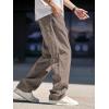 imageVerdusa Mens High Waist Loose Jeans Baggy Straight Leg Denim Pants TrousersCoffee Brown