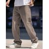 imageVerdusa Mens High Waist Loose Jeans Baggy Straight Leg Denim Pants TrousersCoffee Brown