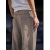 imageVerdusa Mens High Waist Loose Jeans Baggy Straight Leg Denim Pants TrousersCoffee Brown
