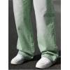 imageVerdusa Mens High Waist Loose Jeans Baggy Straight Leg Denim Pants TrousersGreen