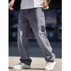 imageVerdusa Mens High Waist Loose Jeans Baggy Straight Leg Denim Pants TrousersGrey