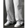 imageVerdusa Mens High Waist Loose Jeans Baggy Straight Leg Denim Pants TrousersLight Grey
