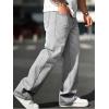 imageVerdusa Mens High Waist Loose Jeans Baggy Straight Leg Denim Pants TrousersLight Grey