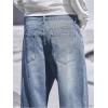 imageVerdusa Mens High Waist Loose Jeans Baggy Straight Leg Denim Pants TrousersMedium Wash