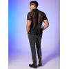 imageVerdusa Mens Sheer Mesh Button Up Shirt See Through Short Sleeve TopBlack