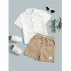 imageVerdusa Toddler Boys 2 Piece Outfits Linen Set Striped Short Sets Button Up Shirt and Shorts Clothes SetsMulticolor