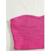 imageVerdusa Womens 2 Piece Outfit Ribbed Crop Bandeau Tube Top and Biker Track Shorts SetsHot Pink