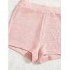 imageVerdusa Womens 2 Piece Outfit Ribbed Crop Bandeau Tube Top and Biker Track Shorts SetsLight Pink