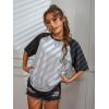 imageVerdusa Womens Casual Short Sleeve Colorblock Oversized Round Neck Tee Shirt TopsLight Grey