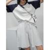 imageVerdusa Womens Casual Short Sleeve Colorblock Oversized Round Neck Tee Shirt TopsLight Grey Blue