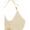 imageVerdusa Womens Crop Halter Tops Y2k Goth Clothes Crochet Cami Sleeveless Tie Backless Boho Knit Top CamisoleBeige