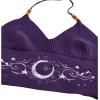 imageVerdusa Womens Crop Halter Tops Y2k Goth Clothes Crochet Cami Sleeveless Tie Backless Boho Knit Top CamisolePurple