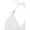imageVerdusa Womens Crop Halter Tops Y2k Goth Clothes Crochet Cami Sleeveless Tie Backless Boho Knit Top CamisoleWhite Pink