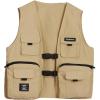 imageVerdusa Boys Pocket Front Buckle Sleeveless Cargo Vest JacketKhaki