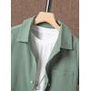 imageVerdusa Boys 2 Piece Outfit Linen Set Vacation Short Sets Button Down Shirt and Elastic Waist Shorts Casual ClothesDark Green