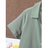 imageVerdusa Boys 2 Piece Outfit Linen Set Vacation Short Sets Button Down Shirt and Elastic Waist Shorts Casual ClothesDark Green