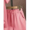 imageVerdusa Boys 2 Piece Outfit Linen Set Vacation Short Sets Button Down Shirt and Elastic Waist Shorts Casual ClothesLight Pink