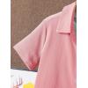 imageVerdusa Boys 2 Piece Outfit Linen Set Vacation Short Sets Button Down Shirt and Elastic Waist Shorts Casual ClothesLight Pink