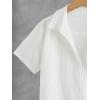 imageVerdusa Boys 2 Piece Outfit Linen Set Vacation Short Sets Button Down Shirt and Elastic Waist Shorts Casual ClothesWhite