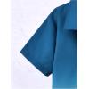 imageVerdusa Boys 2 Piece Outfits Ombre Short Sleeve Button Up Shirts and Elastic Waist Shorts SetBlue