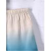 imageVerdusa Boys 2 Piece Outfits Ombre Short Sleeve Button Up Shirts and Elastic Waist Shorts SetBlue