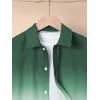 imageVerdusa Boys 2 Piece Outfits Ombre Short Sleeve Button Up Shirts and Elastic Waist Shorts SetSolid Green