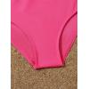imageVerdusa Girls 4 Piece Swimwear Crisscross Bikini Sets with Tropical Print Cover UpHot Pink